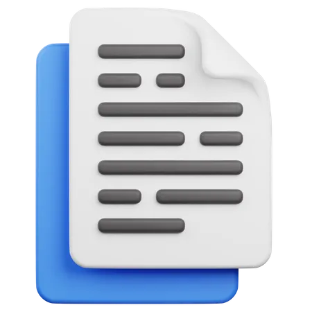 Document  3D Icon