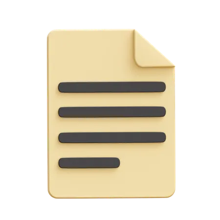 Document  3D Icon