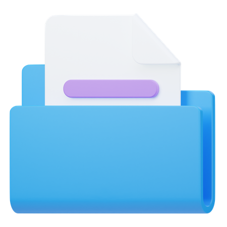 Document  3D Icon