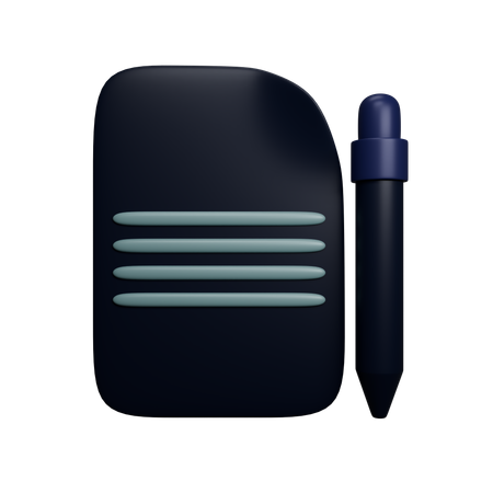 Document  3D Icon