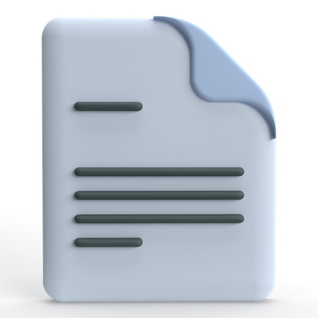 Document  3D Icon