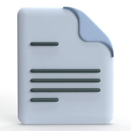 Document  3D Icon