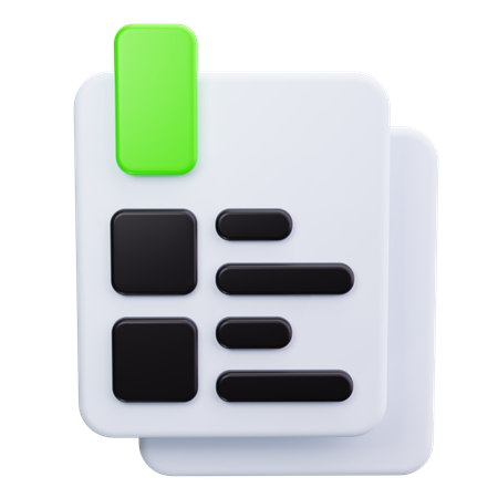 Document  3D Icon