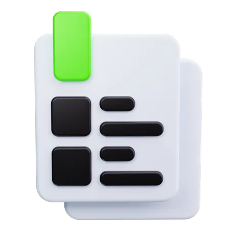 Document  3D Icon