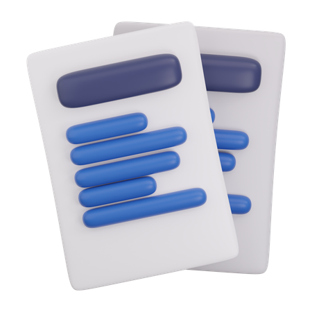 Document  3D Icon