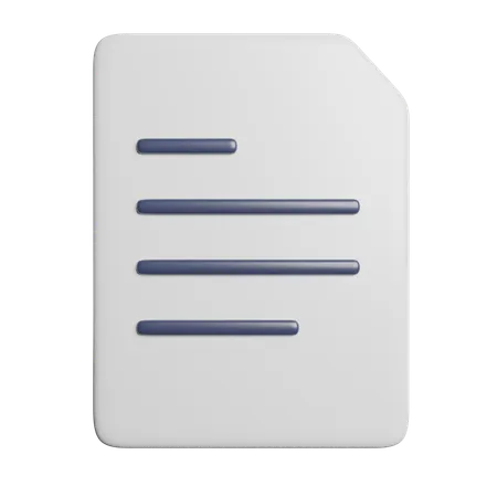 Document  3D Icon