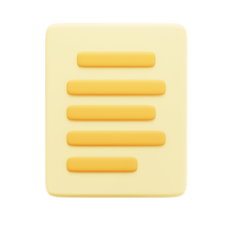 Document  3D Icon