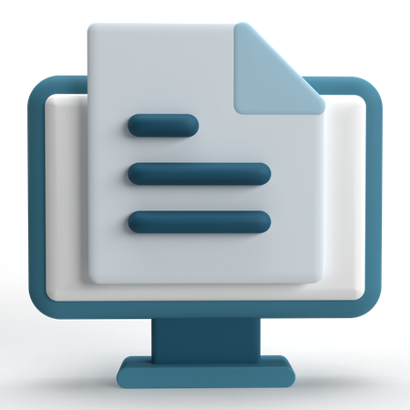 Document  3D Icon