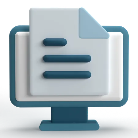 Document  3D Icon