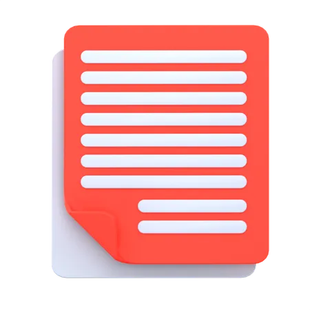 Document  3D Icon