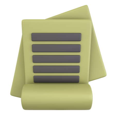 Document  3D Icon