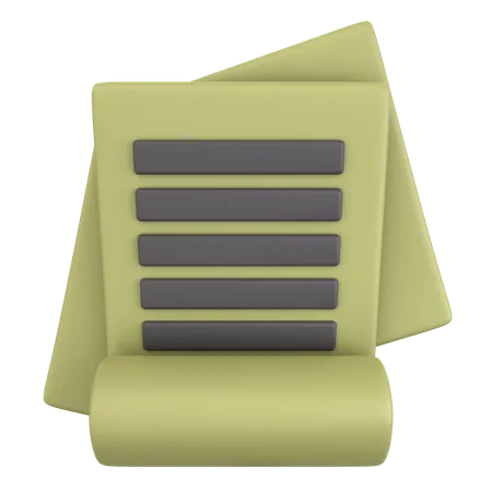 Document  3D Icon