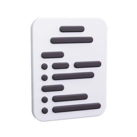 Document  3D Icon