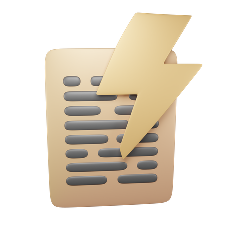 Document  3D Icon