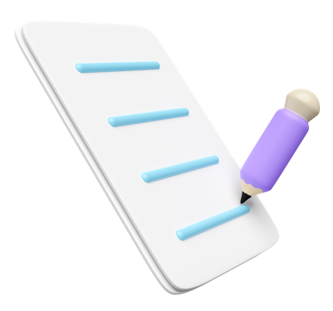 Document  3D Icon