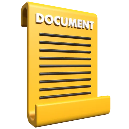 Document  3D Icon