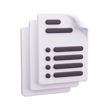 Document  3D Icon