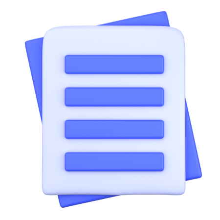 Document  3D Icon