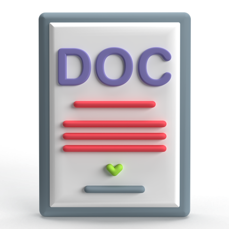 Document  3D Icon