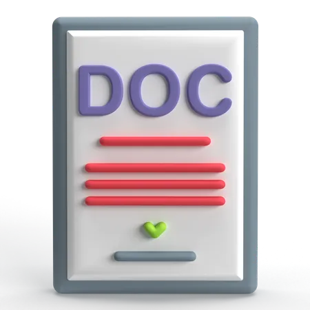 Document  3D Icon