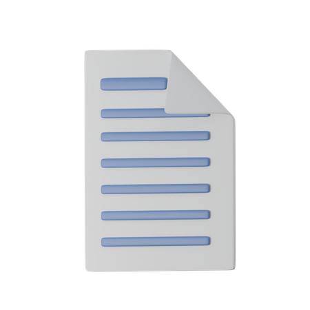 Document  3D Icon