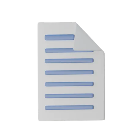 Document  3D Icon