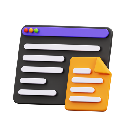 Document  3D Icon