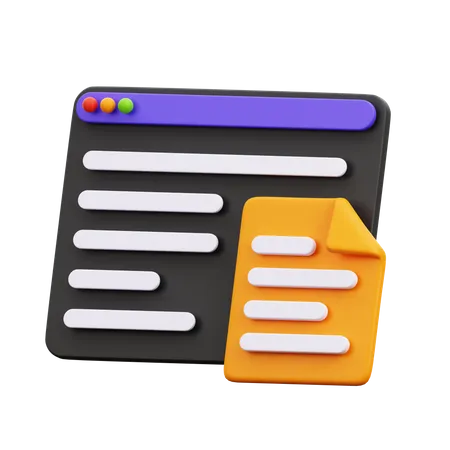 Document  3D Icon