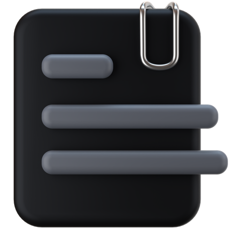Document  3D Icon