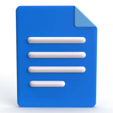 Document  3D Icon