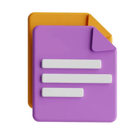 Document  3D Icon