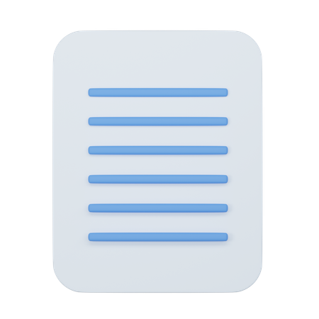 Document  3D Icon