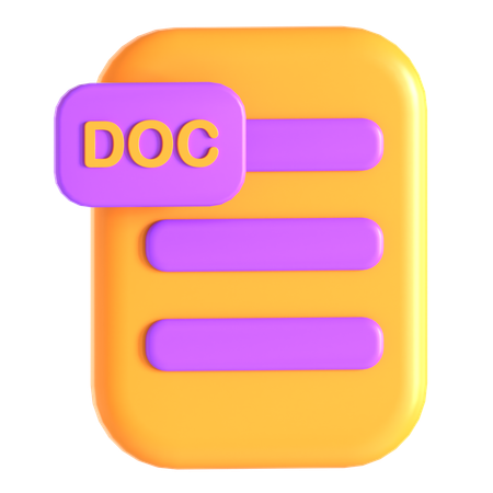 Document  3D Icon