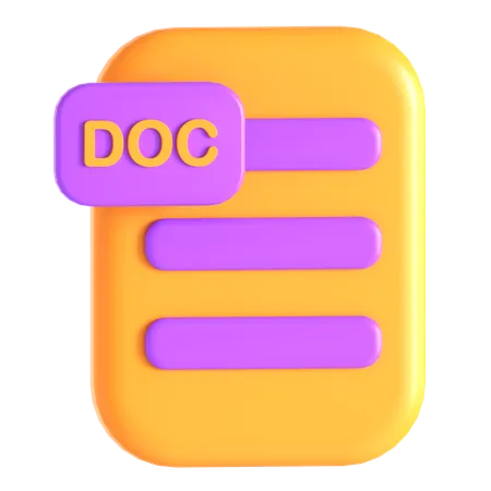 Document  3D Icon