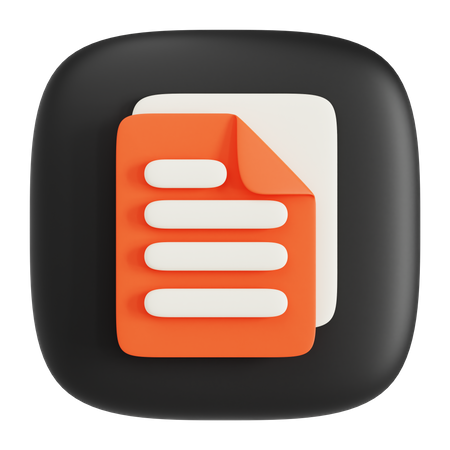 Document  3D Icon