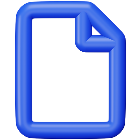 Document  3D Icon