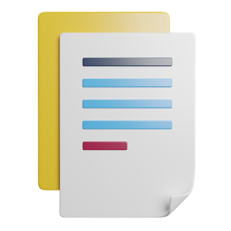 Document  3D Icon