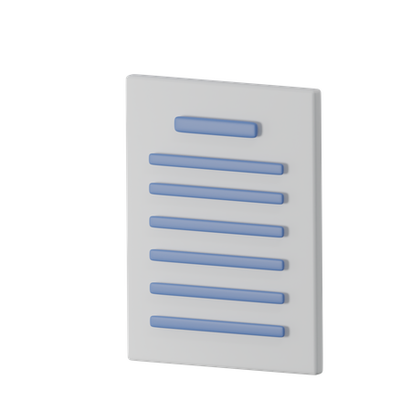 Document  3D Icon