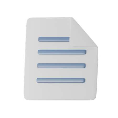 Document  3D Icon