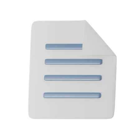 Document  3D Icon