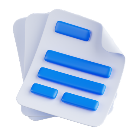 Document  3D Icon