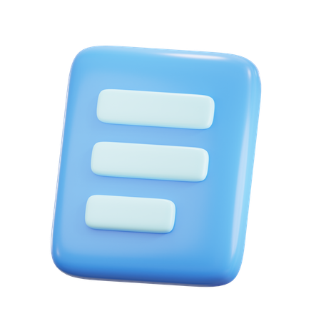 Document  3D Icon