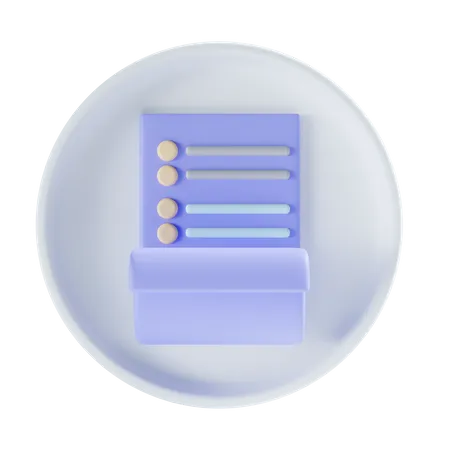 Document  3D Icon