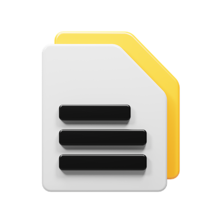 Document  3D Icon