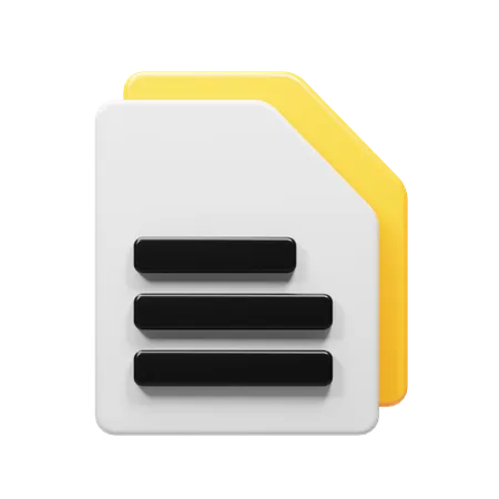 Document  3D Icon