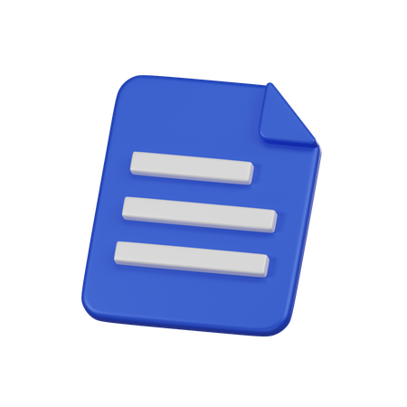 Document  3D Icon