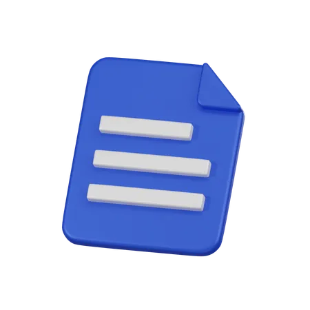 Document  3D Icon