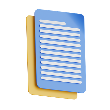 Document  3D Icon