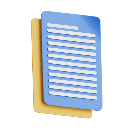 Document  3D Icon