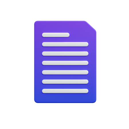 Document  3D Icon
